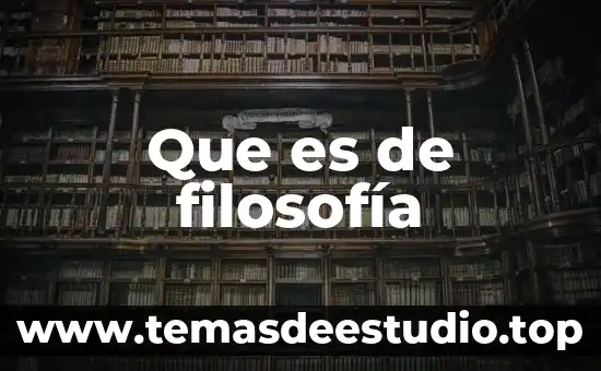 Quien sostiene que es la filosofía primera 5 Que es de filosofía