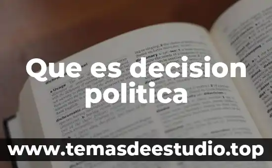 Que es politica importaciones 8 Que es decision politica