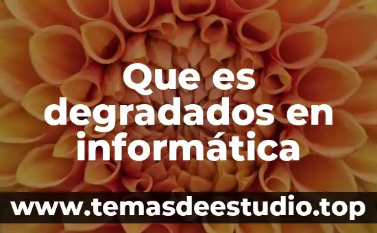 Que es una señal en informatica 3 Que es degradados en informática