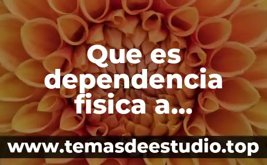 Que es plano de dependencia 5 Que es dependencia fisica a sustancias