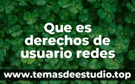 Que es derechos de usuario redes