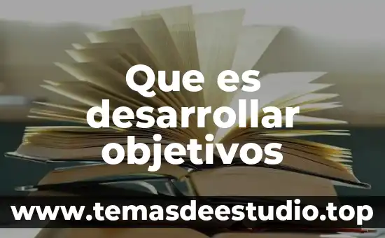 Qué es la ubicación de objetivos 7 Que es desarrollar objetivos