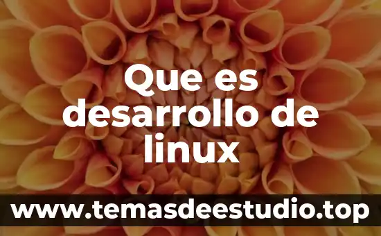 Que es desarrollo de linux