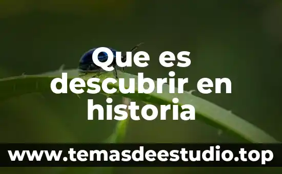 Que es la historia verbal y grafica 4 Que es descubrir en historia