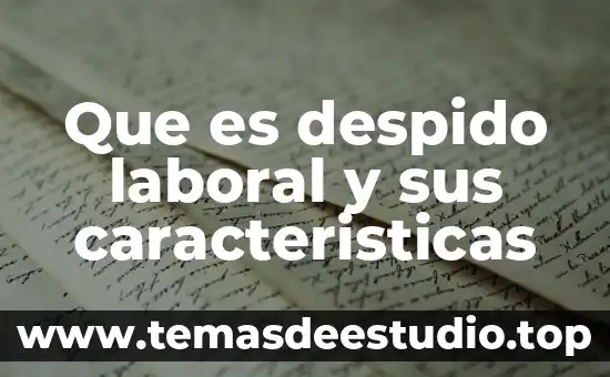 Que es nueva cultura laboral 6 Que es despido laboral y sus caracteristicas