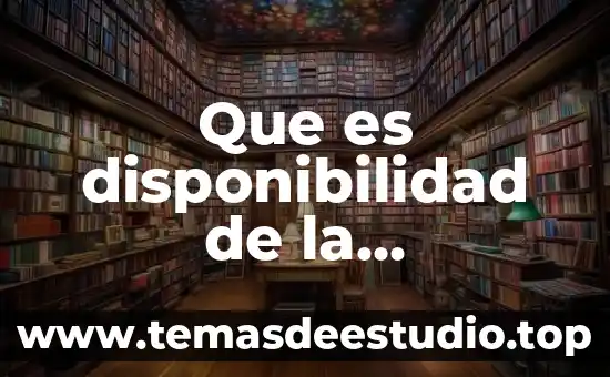 Que es disponibilidad de nutrientes alimentos 7 Que es disponibilidad de la informacion en administracion