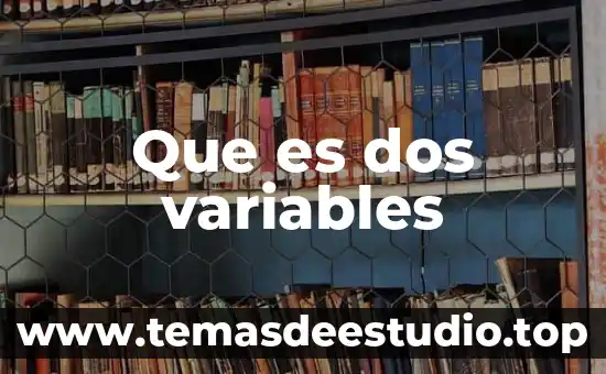 Que es dos variables
