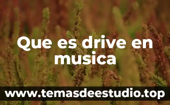 Que es drive en musica