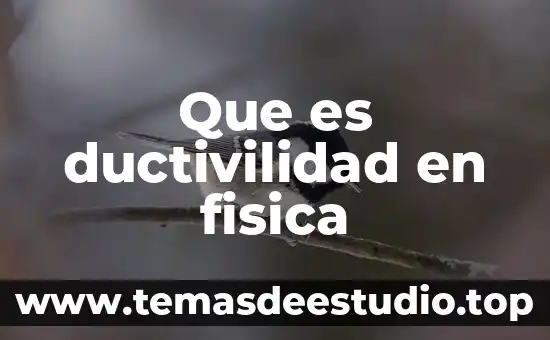 Que es ductivilidad en fisica