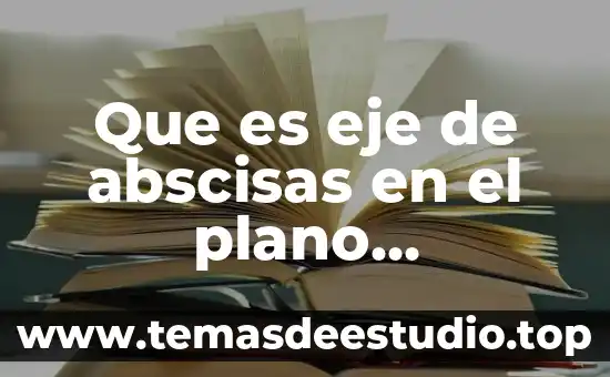 Que es eje de abscisas en el plano cartesiano