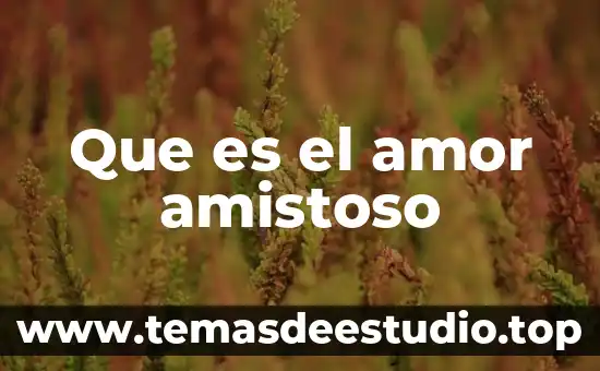 Que es ser intuitico 8 Que es el amor amistoso