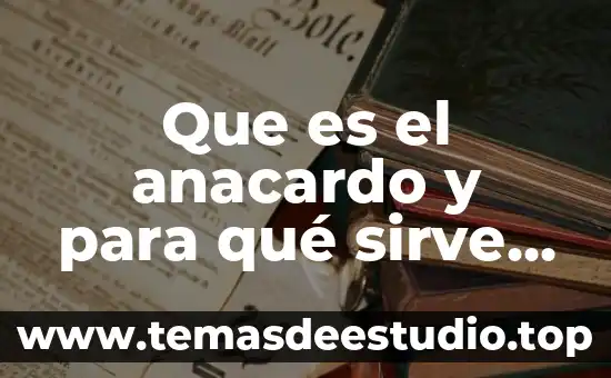 Que es el anacardo y para qué sirve al organismo
