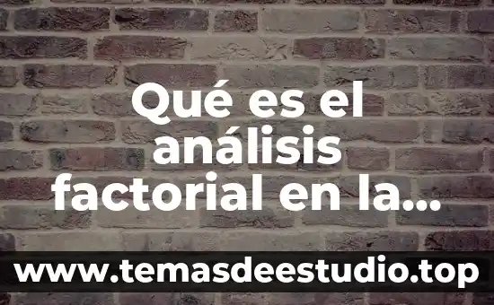 Que es analisis literareo 8 Qué es el análisis factorial en la auditoria administrativa