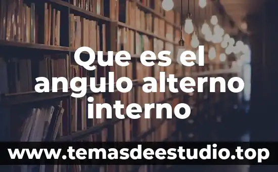 Que es un condon interno 3 Que es el angulo alterno interno