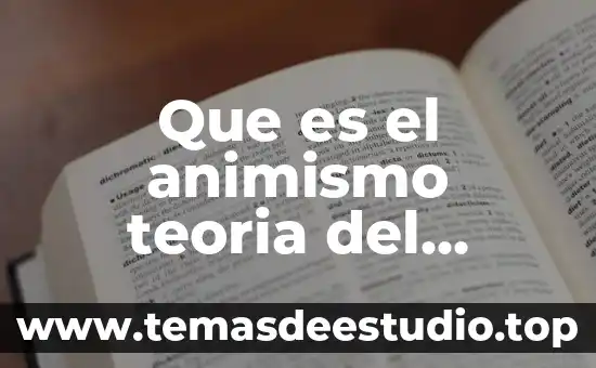 Que es el animismo teoria del conocimiento