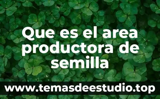 Que es el area productora de semilla