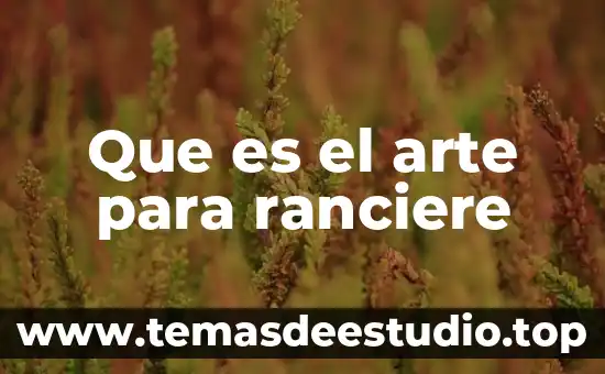 Que es carga animal concepto 5 Que es el arte para ranciere