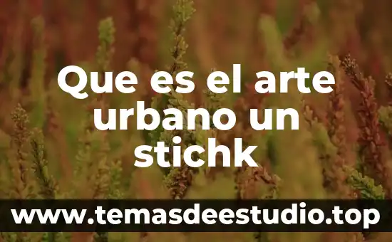 En el arte que es el equilibrio 5 Que es el arte urbano un stichk