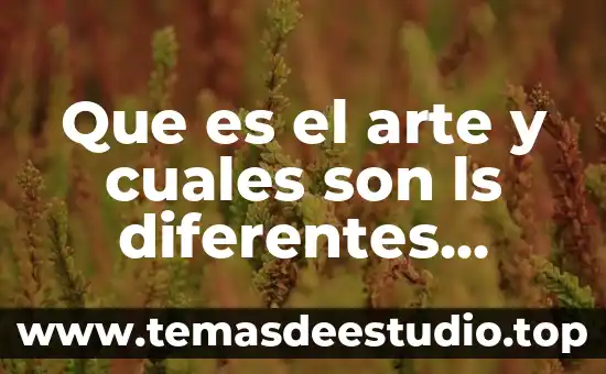 Que es el arte y cuales son ls diferentes medios