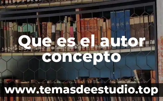 Que es el autor concepto