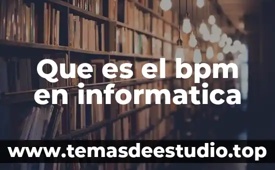 Que es el bpm en informatica