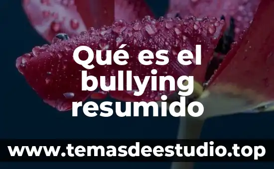 Que es el bullying concepto para niños 6 Qué es el bullying resumido