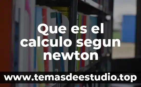 Que es el calculo segun newton