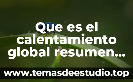Que es el due significado 7 Que es el calentamiento global resumen definicion