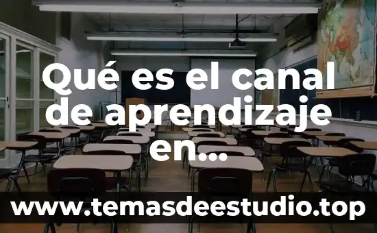 Que es un campo de computacion 6 Qué es el canal de aprendizaje en computación