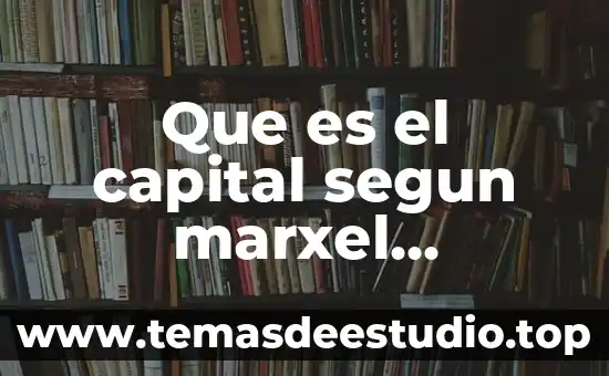 Que es el capital segun marxel capitalismo