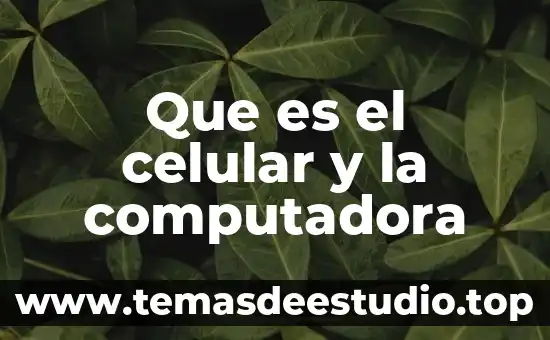 Qué es una computadora y sus características 8 Que es el celular y la computadora