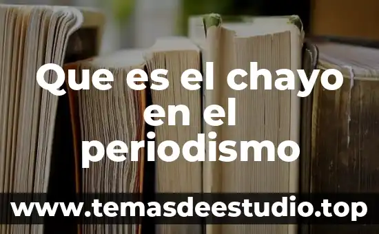 Que es el periodismo de color 5 Que es el chayo en el periodismo