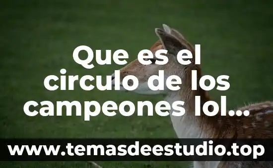 Que es una idea desde el punto de vista empresarial 4 Que es el circulo de los campeones lol vista general