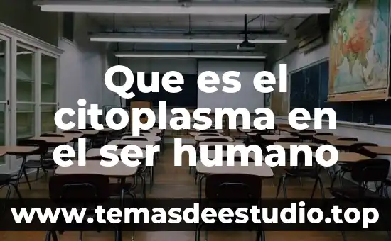 Que es el citoplasma en el ser humano