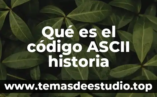 Qué es el código ASCII historia