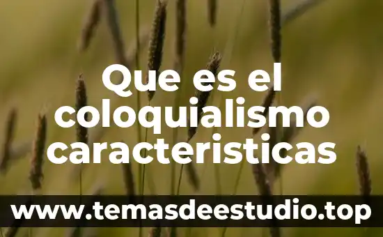 Que es caracteristicas de una presentacion 4 Que es el coloquialismo caracteristicas
