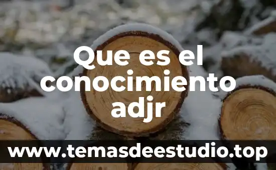Que es el conocimiento adjr