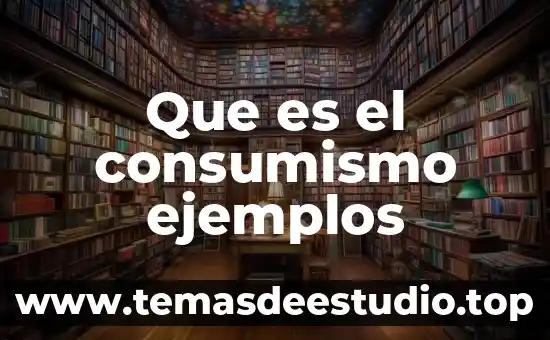 Que es el consumismo ejemplos