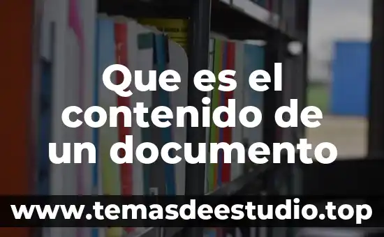 Qué es un documento as is 6 Que es el contenido de un documento