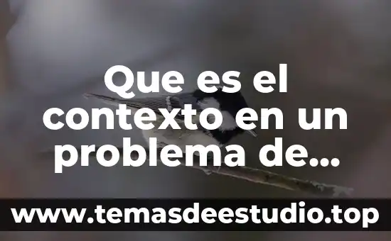 Que es el contexto en un problema de investigacion