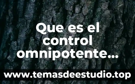 En psicología que es la conciencia 6 Que es el control omnipotente en psicologia