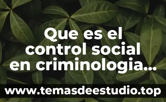 Que es independencia segun autores 7 Que es el control social en criminologia por autores
