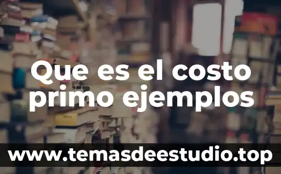 Que es el costo primo en contabilidad de costos 6 Que es el costo primo ejemplos