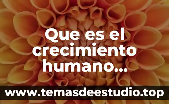 Que es el crecimiento humano intelectual y social