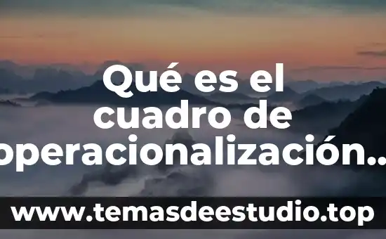 Cuadro citológico que es 7 Qué es el cuadro de operacionalización de la variable