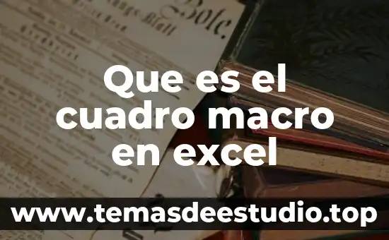 Que es y para que sirve le cuadro latino 3 Que es el cuadro macro en excel