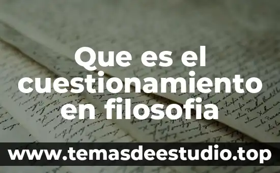 Que es un argumento o razonamiento en filosofia 7 Que es el cuestionamiento en filosofia