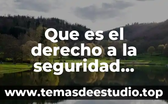Que es el derecho a la seguridad nacional