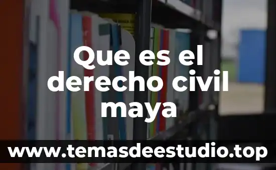 Que es el derecho civil maya