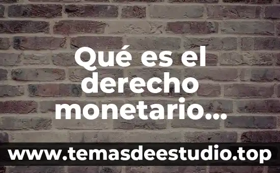 Que es el monetario en derecho mercantil 6 Qué es el derecho monetario mexicano